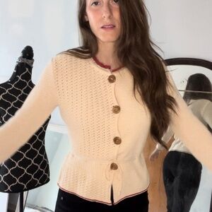 Boho Peplum Shaped Synch-Tied Cardigan, Summer to Fall Transition Piece